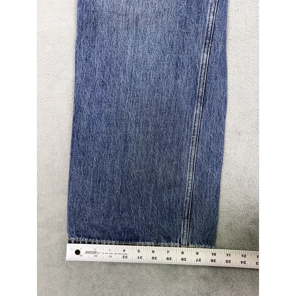 Hollister Jeans Womens 4 Short Blue Medium Wash Curvy Mid Rise Baggy Wide Leg